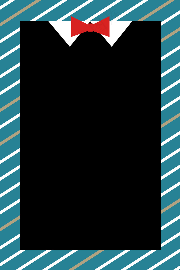 蓝色条纹扁平化父亲节广告背景