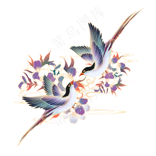 七夕中国风国潮喜鹊