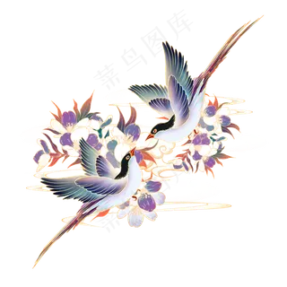 七夕中国风国潮喜鹊