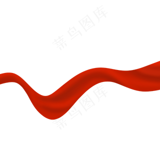 红色丝带，红色飘带,免抠元素