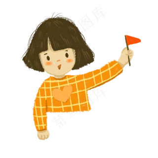 卡通小女孩PNG下载