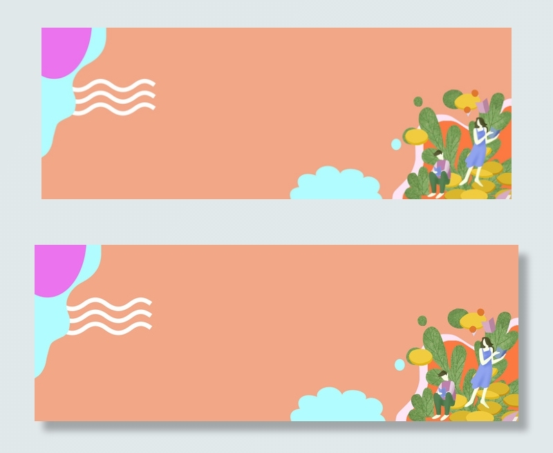 简约金融投资插画创意背景