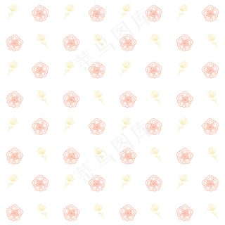 春季清新线条小花底纹