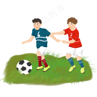 儿童节踢足球的小男孩