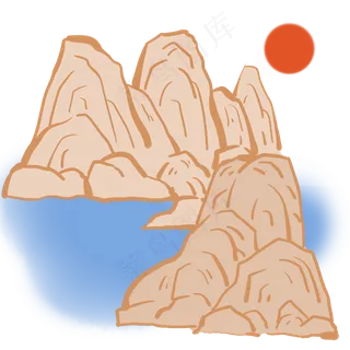 简约风格高山流水 简约风格高山流水