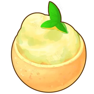 水果冰淇淋的小吃