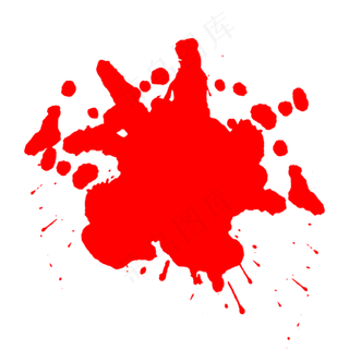 红色油漆喷溅设计