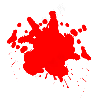 红色油漆喷溅设计