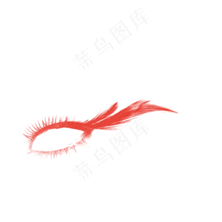 手绘创意眼睫毛笔刷免抠图