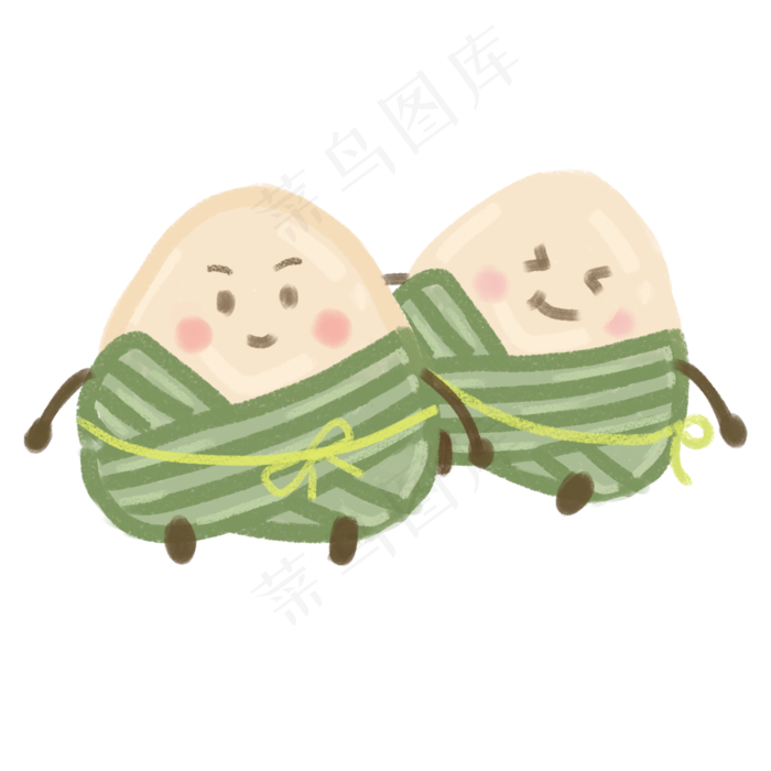端午节粽子手绘卡通形象