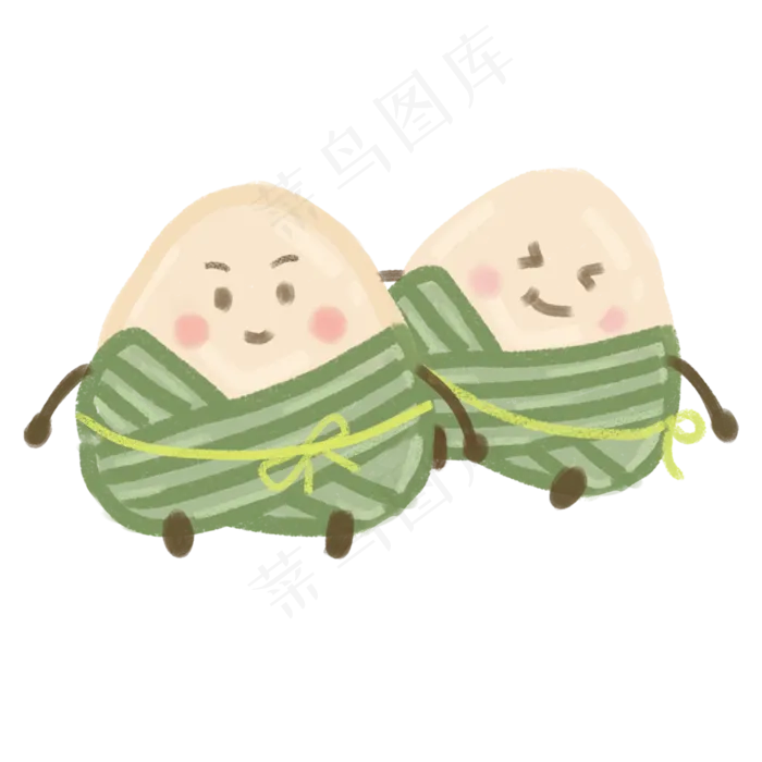 端午节粽子手绘卡通形象(2000X2000(DPI:300))psd模版下载