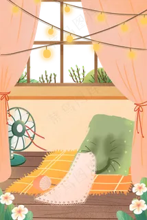 手绘卡通家居装饰免扣元素 手绘卡通家居装饰免扣元素