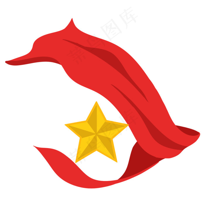 建党节五角星国旗(2000X2000(DPI:299))psd模版下载