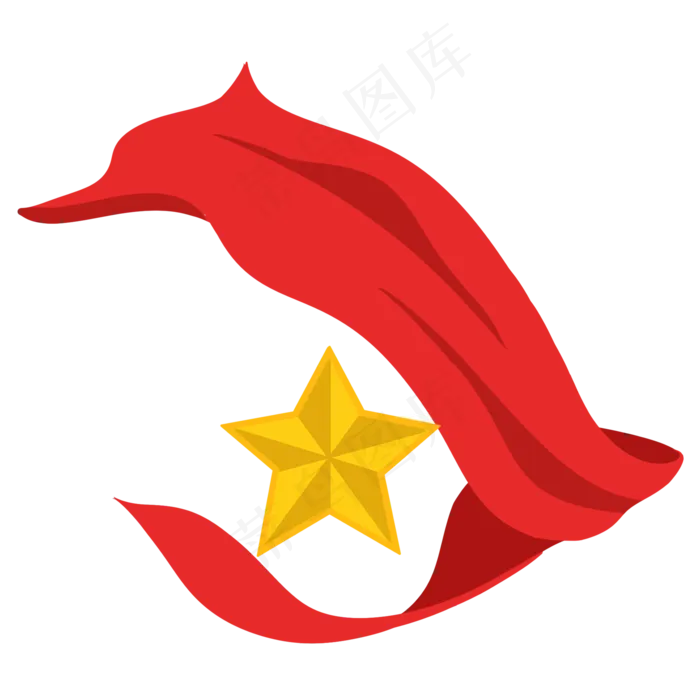 建党节五角星国旗(2000X2000(DPI:299))psd模版下载