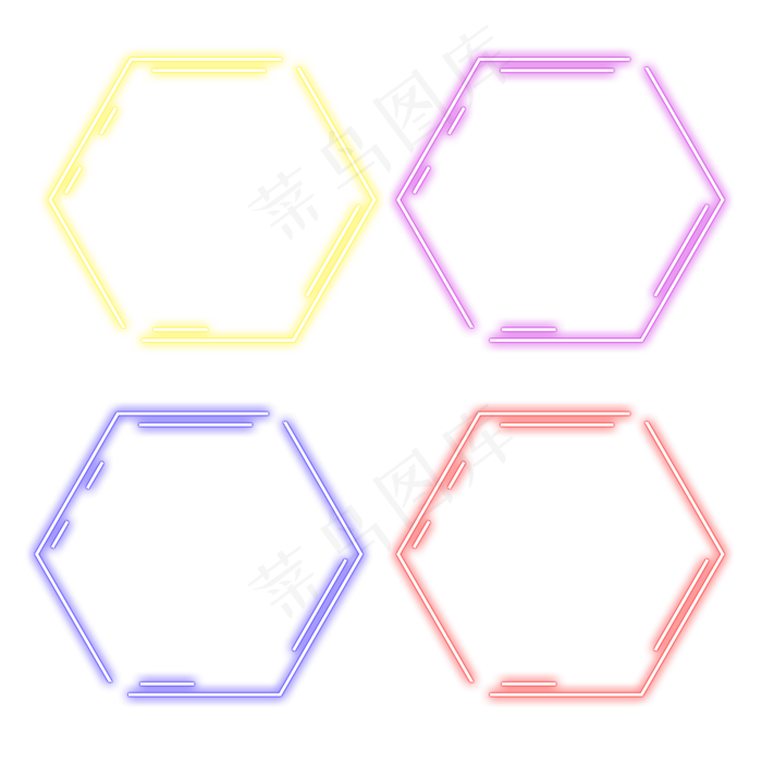 618边框霓虹灯促销图标装饰图案(2000X2000(DPI:300))psd模版下载