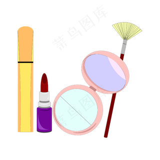 矢量手绘卡通化妆品