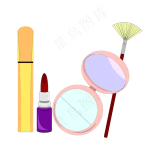 矢量手绘卡通化妆品