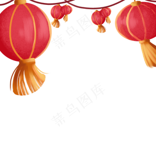 红色喜庆灯笼,免抠元素