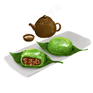 清明节节令食物青团子