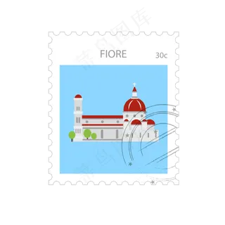 世界旅游花之圣母大教堂纪念邮票