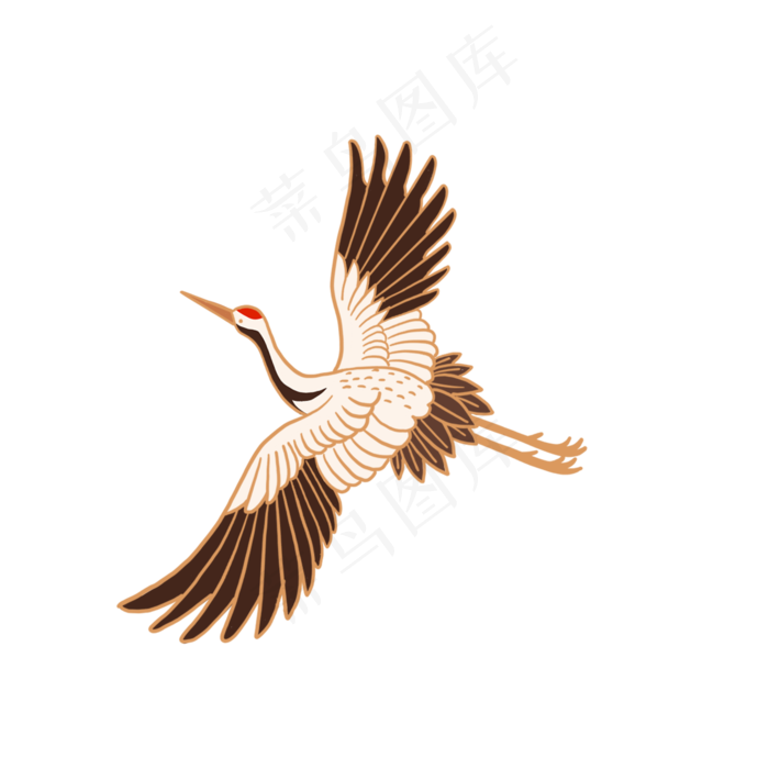 卡通仙鹤PNG下载,免抠元素