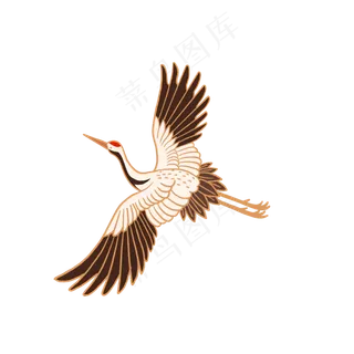 卡通仙鹤PNG下载,免抠元素