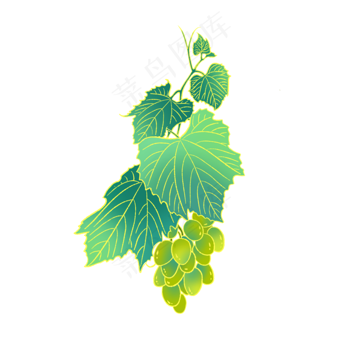 新中式国潮风水果葡萄(2000X2000(DPI:300))psd模版下载