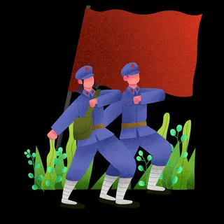 建党节执勤军人