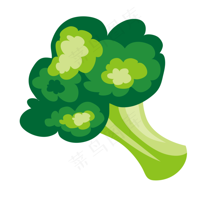 西兰花绿菜花插画