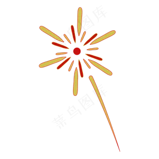 传统中国风烟花装饰,免抠元素