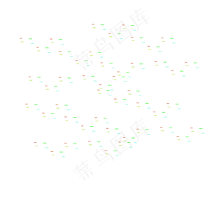 多彩清新礼花彩带漂浮素材,免抠元素
