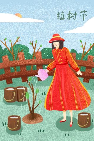 植树节春天植树种树爱护环境保护环境