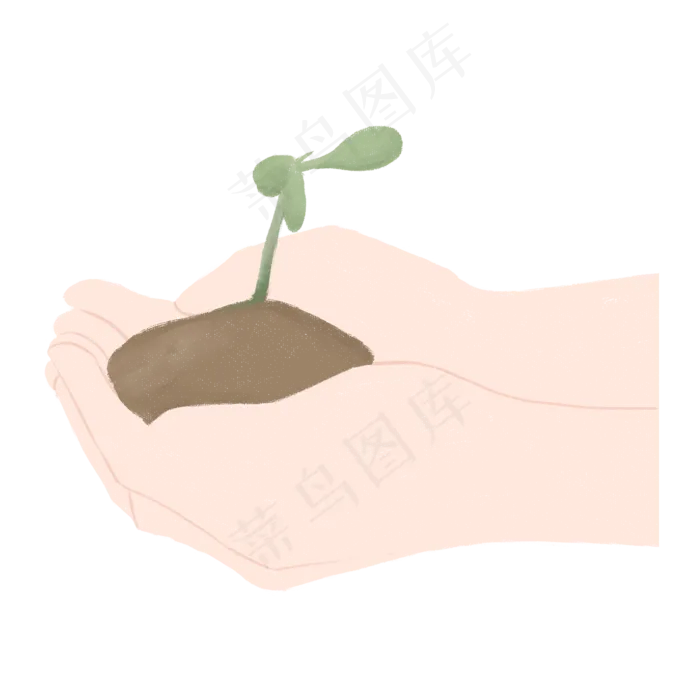 拿着树苗的男孩的手(2000X2000(DPI:300))psd模版下载