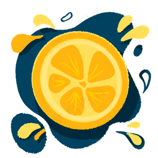 夏日小清新橙子甜橙水果PNG免