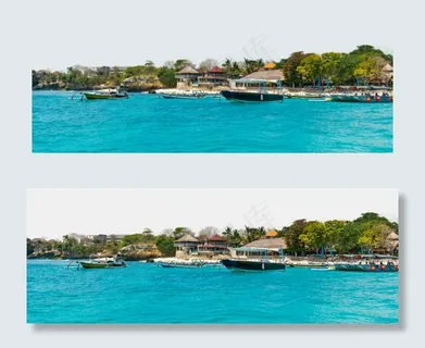 停靠在海边的快艇,免抠元素