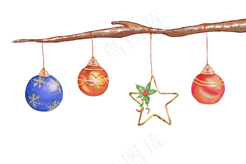 圣诞挂件,免抠元素