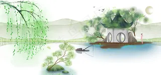 春分文艺清新中国风banner