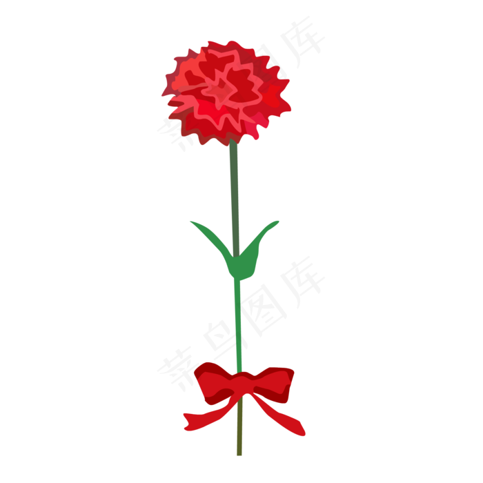 简约手绘母亲节康乃馨免抠素材(2000*2000px 300 dpi )ai矢量模版下载