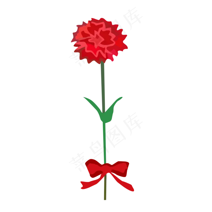 简约手绘母亲节康乃馨免抠素材(2000*2000px 300 dpi )ai矢量模版下载