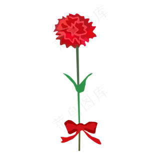 简约手绘母亲节康乃馨免抠素材