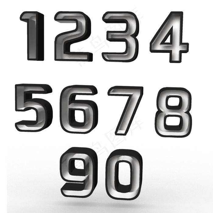数字0到9数字倒计时艺术字,免抠元素艺术字(2000*2000px)psd模版下载