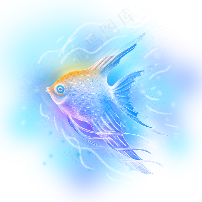 梦幻海洋生物鱼类,免抠元素