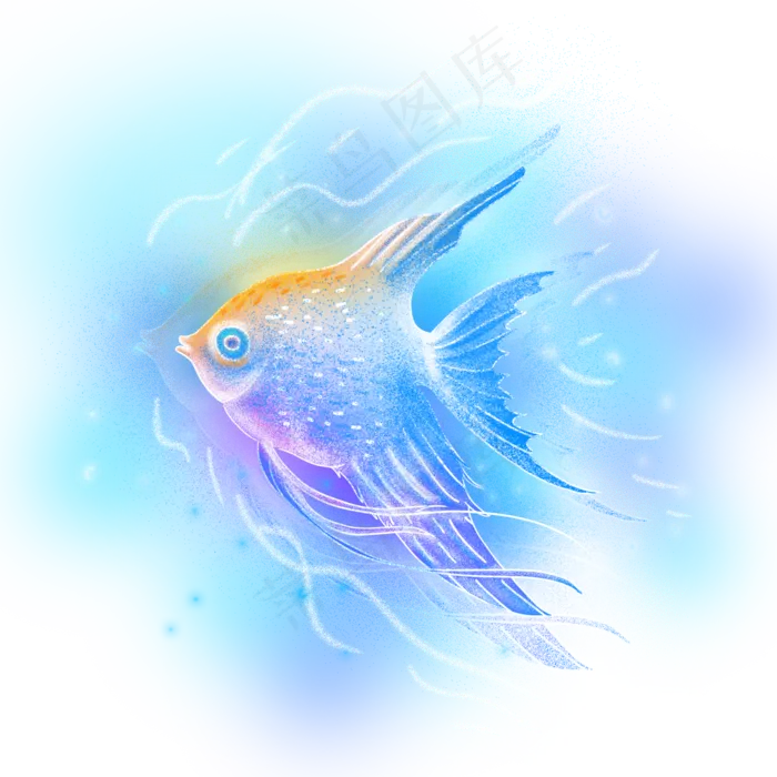 梦幻海洋生物鱼类,免抠元素(2000*2000px 300 dpi )psd模版下载