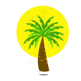 绿色棕榈树植物图