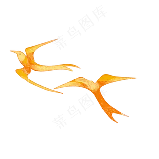 金色飞舞的鸟