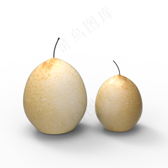 手绘模型梨免抠图案
