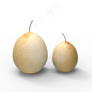 手绘模型梨免抠图案