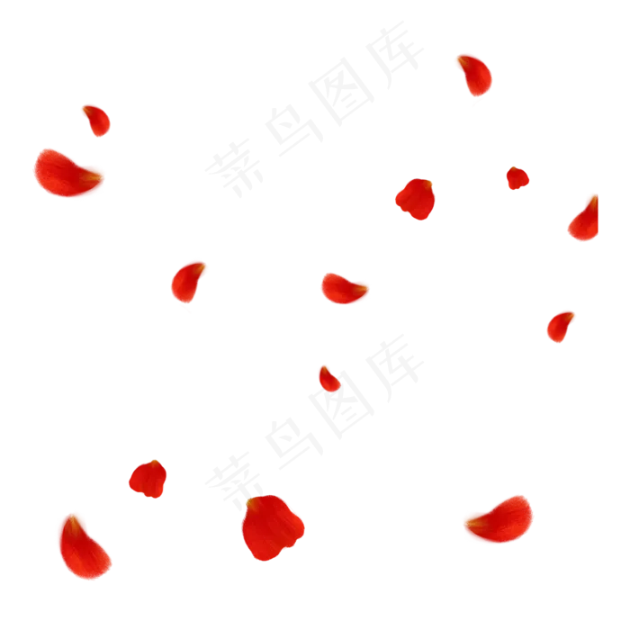 卡通飞舞的玫瑰花瓣(2000X2000(DPI:300))psd模版下载