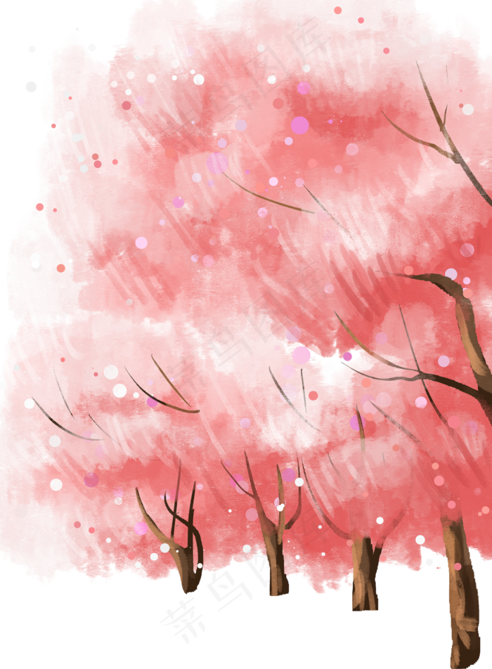 樱花樱花树,免抠元素