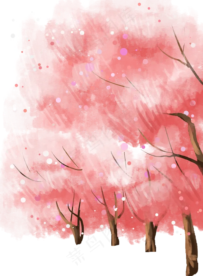 樱花樱花树,免抠元素(2000X2719(DPI:299))psd模版下载